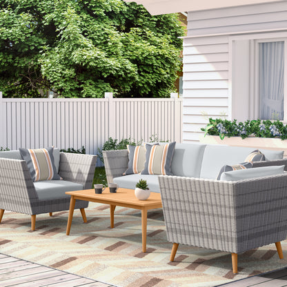 Malta Outdoor Furniture Seating Set High-Quality Wicker & Cushion