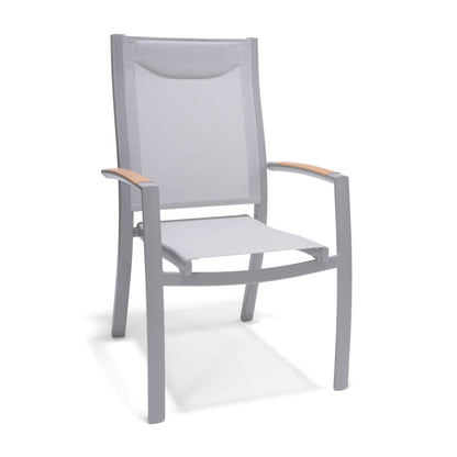 Panama Aluminum stacking White armchair