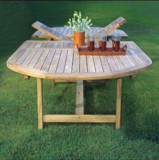 WAS $1699 NOW $1039 *BRAND NEW* Open Box 100% FSC Solid Teak Patio Double Extendable Patio Table