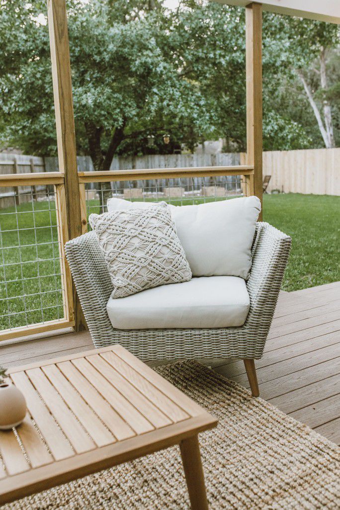 WAS $499 NOW $249 *BRAND NEW* HIGH-QUALITY WICKER & 100% Certified Solid Wood Sofa Armchair | Ideal Furniture For Outdoor