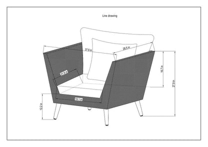 WAS $499 NOW $249 *BRAND NEW* HIGH-QUALITY WICKER & 100% Certified Solid Wood Sofa Armchair | Ideal Furniture For Outdoor